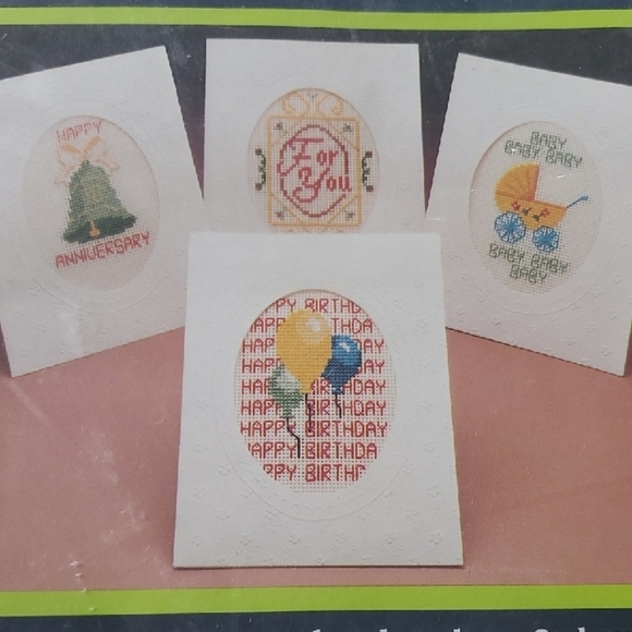 Expressions Creative Cross Stitch Card  Kit - Vibrant Designs - Picture 3 of 10